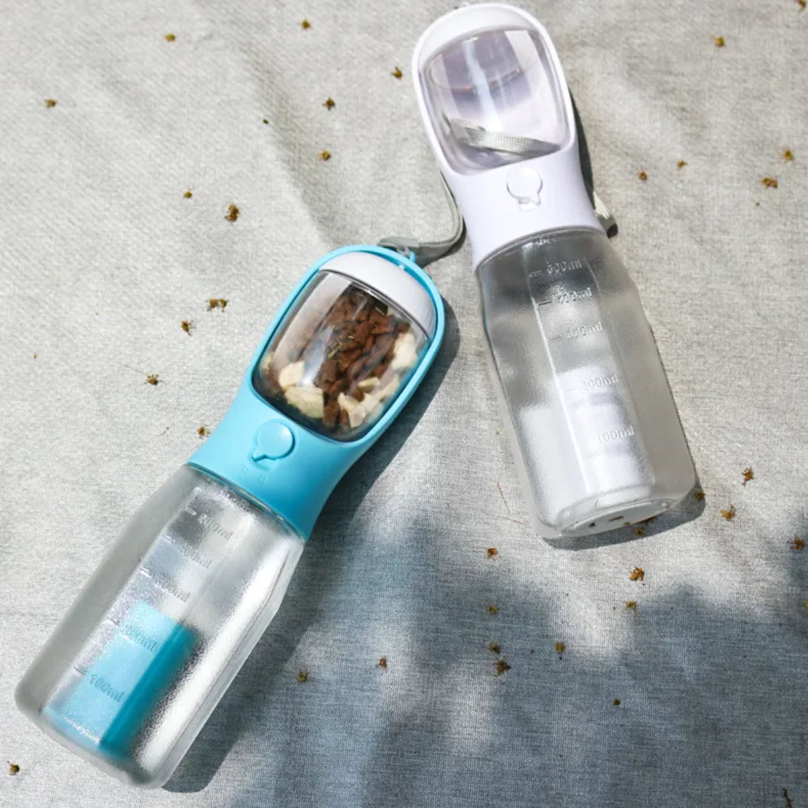 3-in-1 Pet Water & Food Bottle with Waste Bag Holder